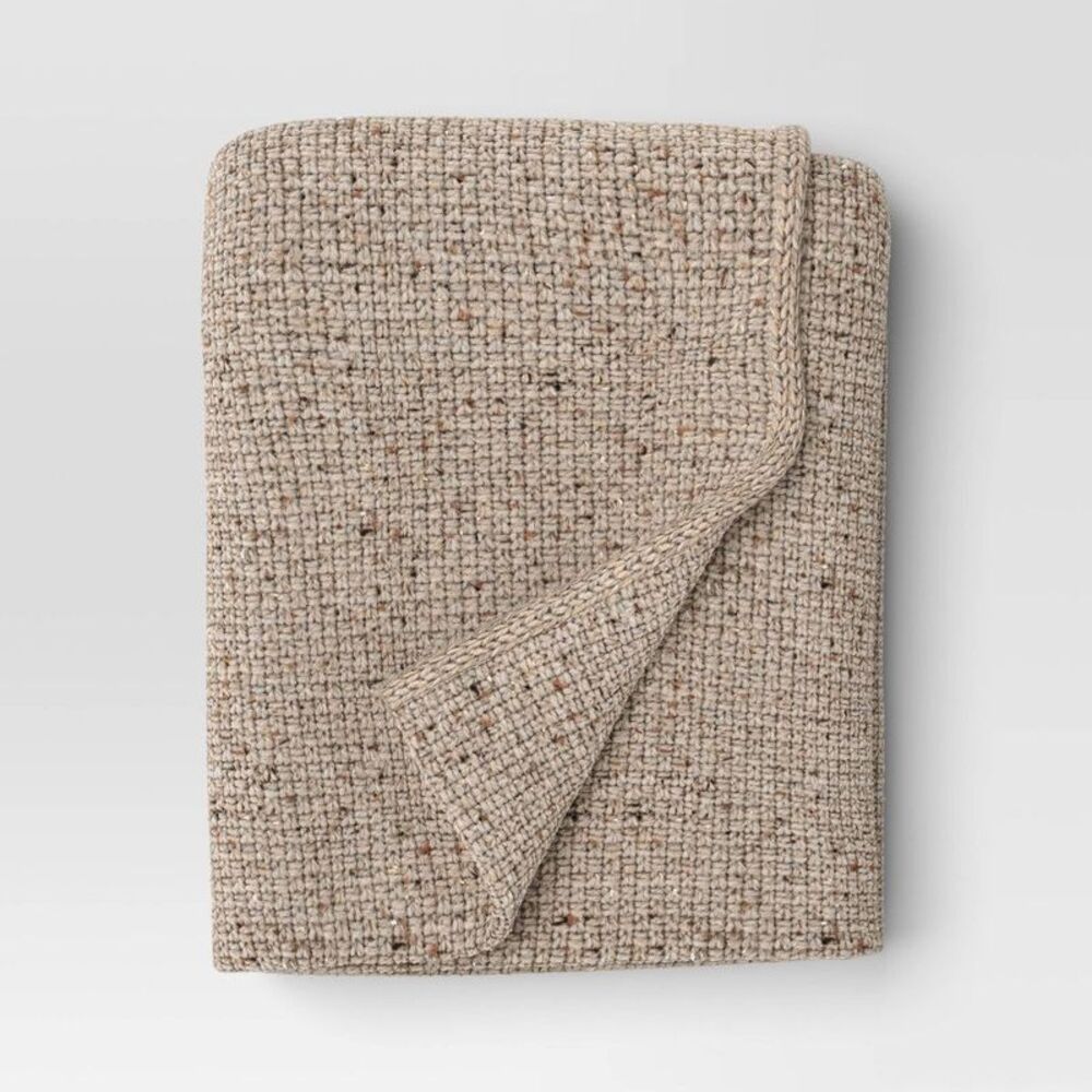 Threshold - Marled Knit Throw Neutral - Threshold Neutral